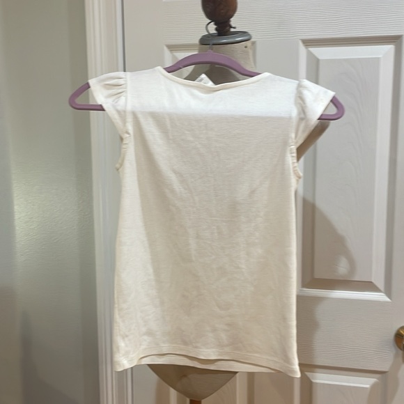Gymboree white top seahorses fish starfish heart flowers cap sleeve girls size 8 - Picture 4 of 6